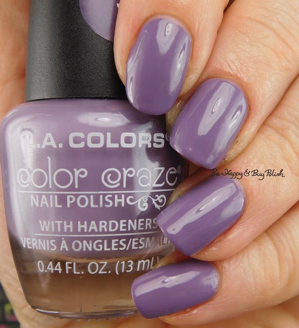 Nail polish swatch / manicure of shade L.A Colors Plum Smoke