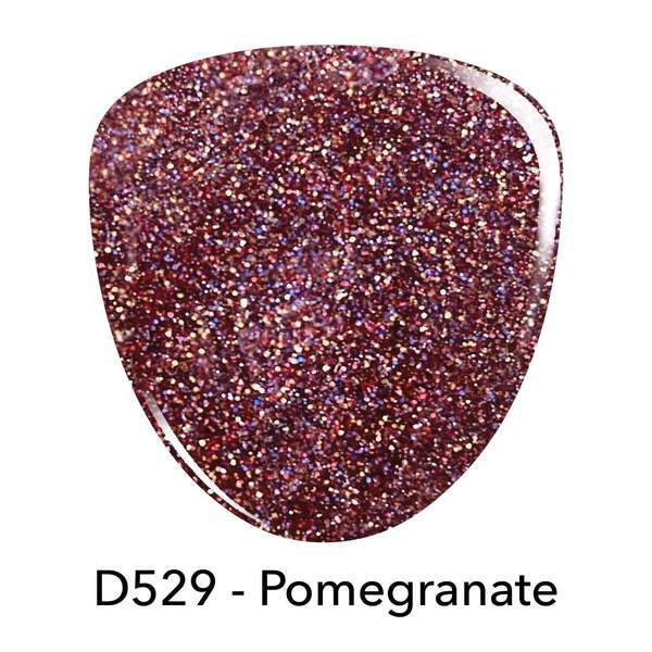 Nail polish swatch / manicure of shade Revel Pomegranate
