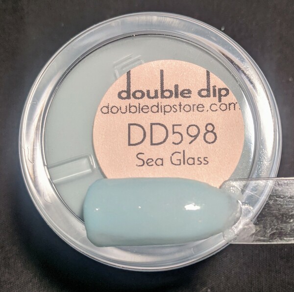 Nail polish swatch / manicure of shade Double Dip Sea Glass