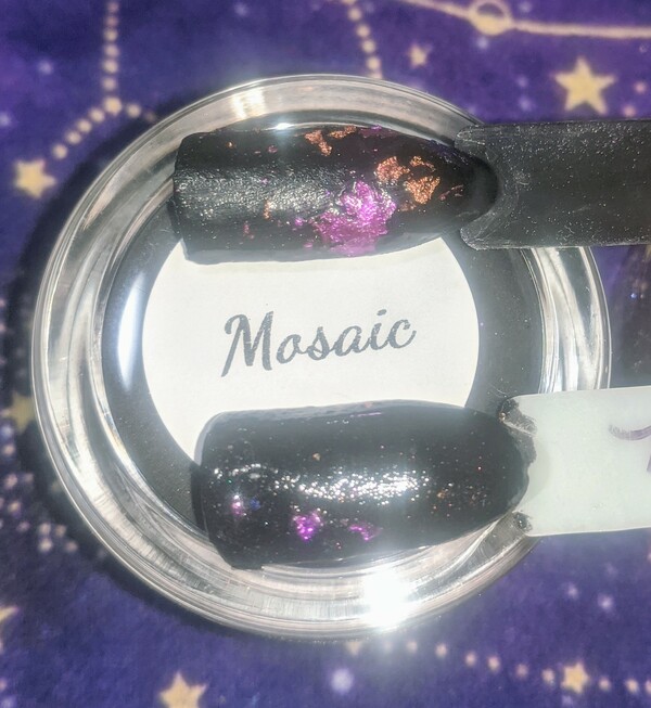Nail polish swatch / manicure of shade Dazzle Doll Nails Mosaic