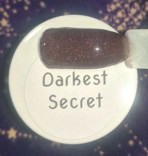 Nail polish swatch / manicure of shade Rocky Mountain Dip Powder Darkest Secret