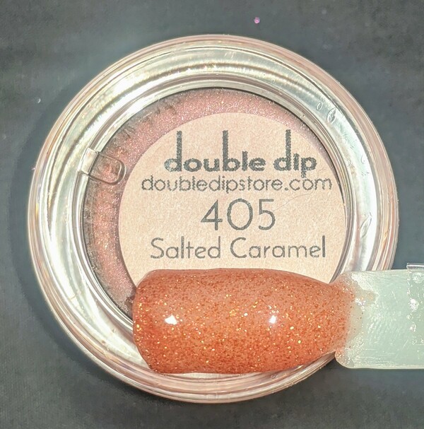 Nail polish swatch / manicure of shade Double Dip Salted Caramel