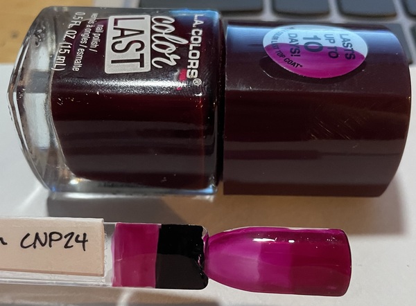 Nail polish swatch / manicure of shade L.A. Colors Wisdom