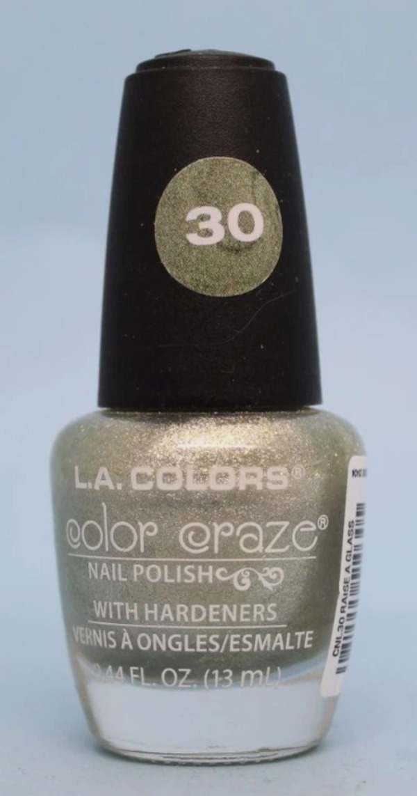Nail polish swatch / manicure of shade L.A. Colors Raise A Glass