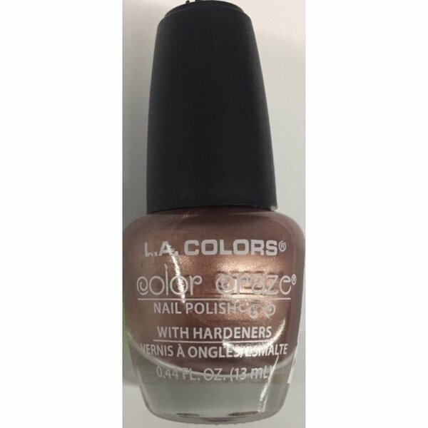 Nail polish swatch / manicure of shade L.A. Colors Rose Gold