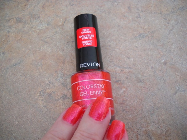 Nail polish swatch / manicure of shade Revlon Gambling heart