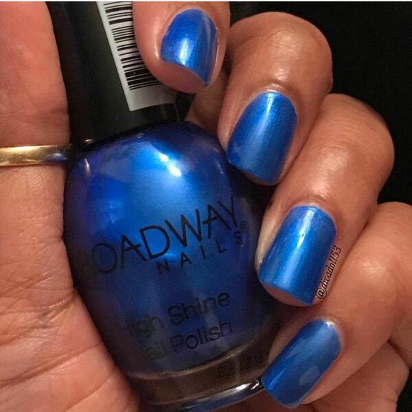 Nail polish swatch / manicure of shade Broadway Bowling Ball