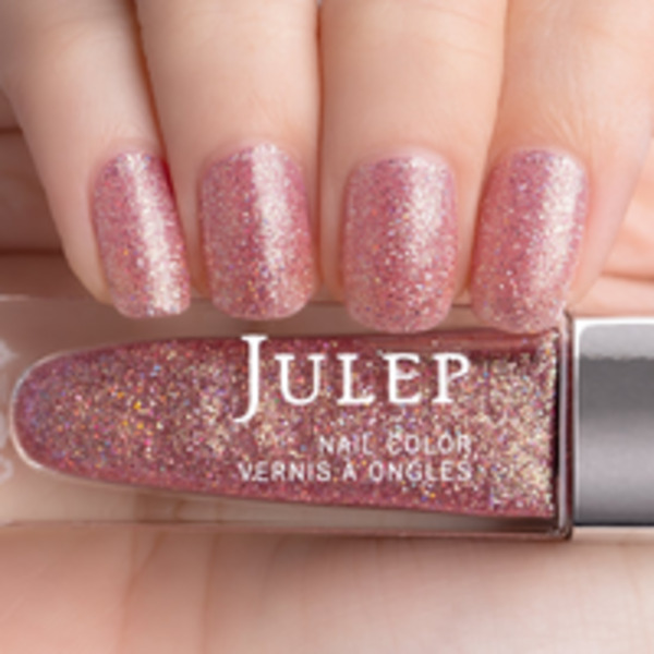 Nail polish swatch / manicure of shade Julep Azalea