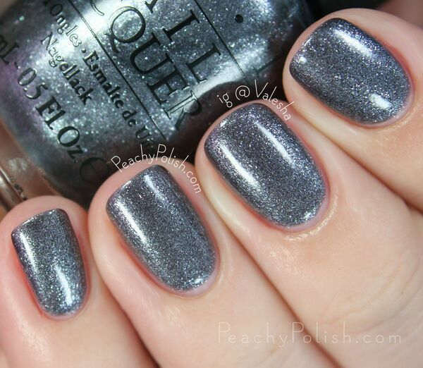 Nail polish swatch / manicure of shade OPI No More Mr. Night Sky