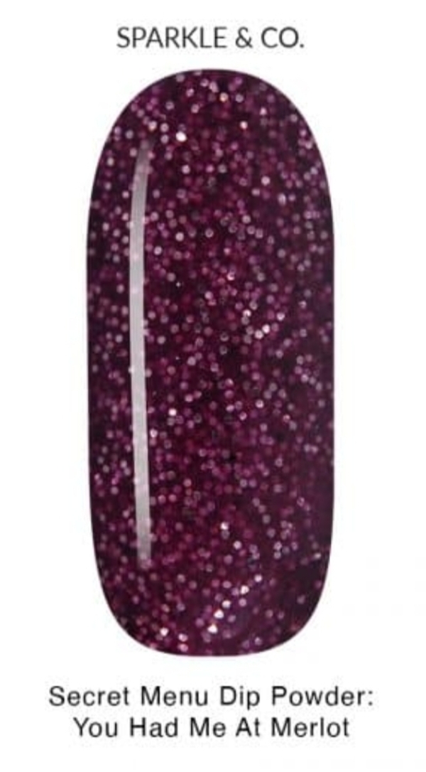 Nail polish swatch / manicure of shade Sparkle and Co. You Had Me At Merlot