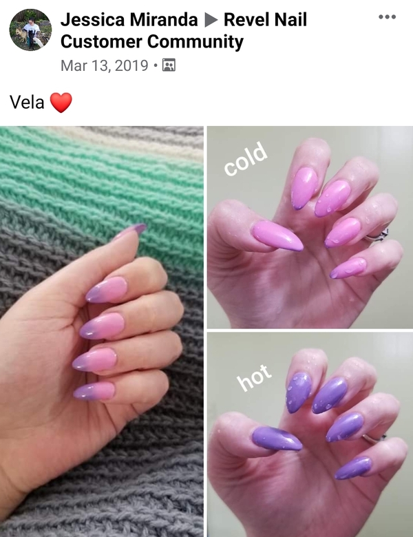 Nail polish swatch / manicure of shade Revel Vela