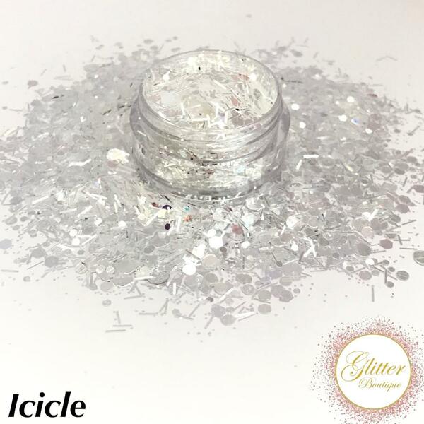 Nail polish swatch / manicure of shade Glitter Boutique Canada Icicle