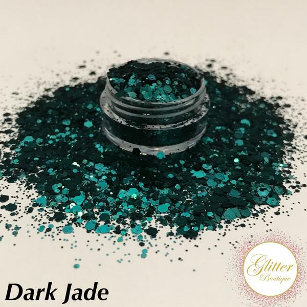 Nail polish swatch / manicure of shade Glitter Boutique Canada Dark Jade
