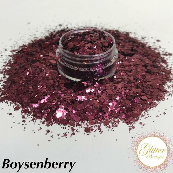 Nail polish swatch / manicure of shade Glitter Boutique Canada Boysenberry