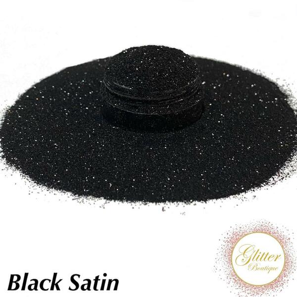 Nail polish swatch / manicure of shade Glitter Boutique Canada Black Satin