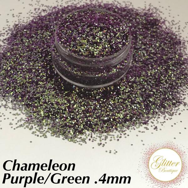 Nail polish swatch / manicure of shade Glitter Boutique Canada Purple-Green