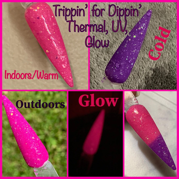 Nail polish swatch / manicure of shade Jewels Dips Trippin' for Dippin'