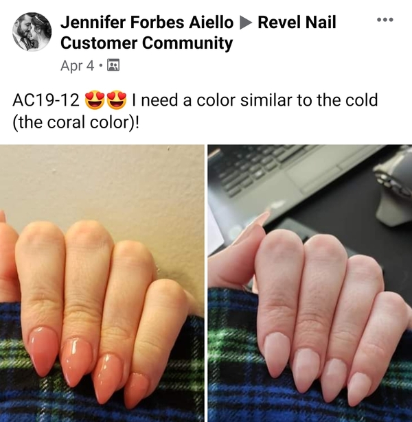 Nail polish swatch / manicure of shade Revel AC19-12