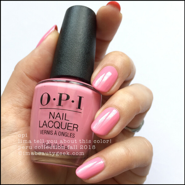 Nail polish swatch / manicure of shade OPI Lima Tell You About This Color