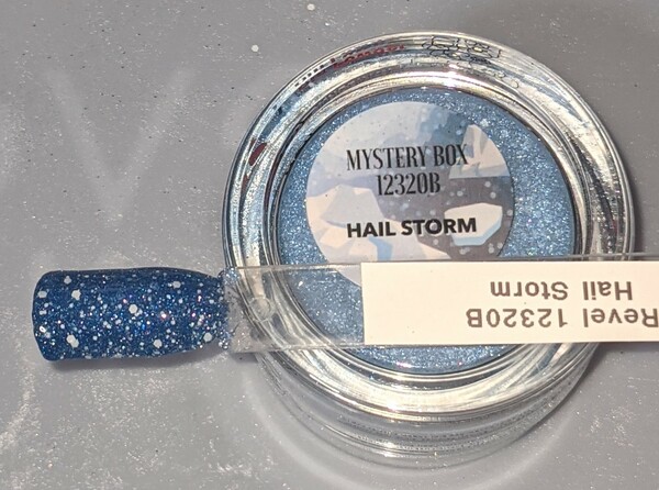 Nail polish swatch / manicure of shade Revel Hail Storm