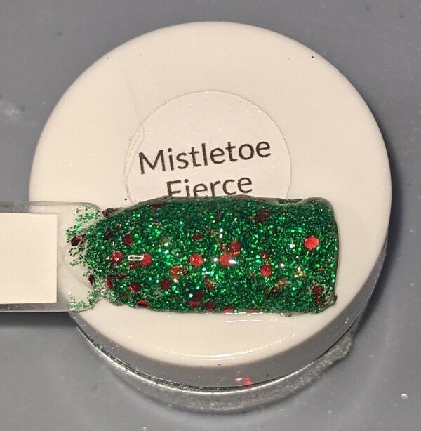 Nail polish swatch / manicure of shade Sparkle and Co. Mistletoe Fierce