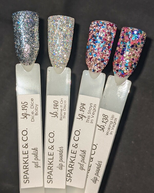 Nail polish swatch / manicure of shade Sparkle and Co. This Stays In Vegas