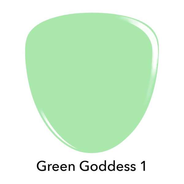 Nail polish swatch / manicure of shade Revel Green Goddess 1