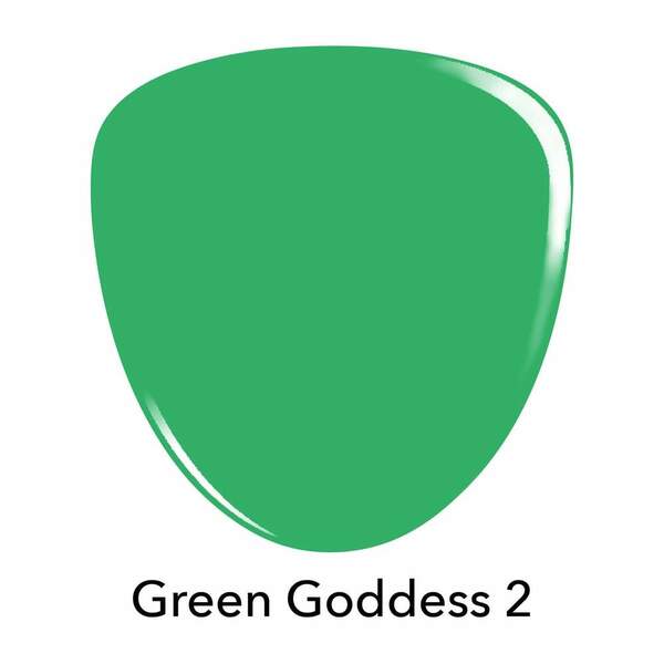 Nail polish swatch / manicure of shade Revel Green Goddess 2