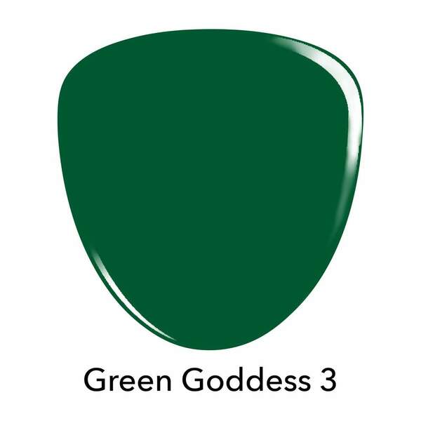 Nail polish swatch / manicure of shade Revel Green Goddess 3