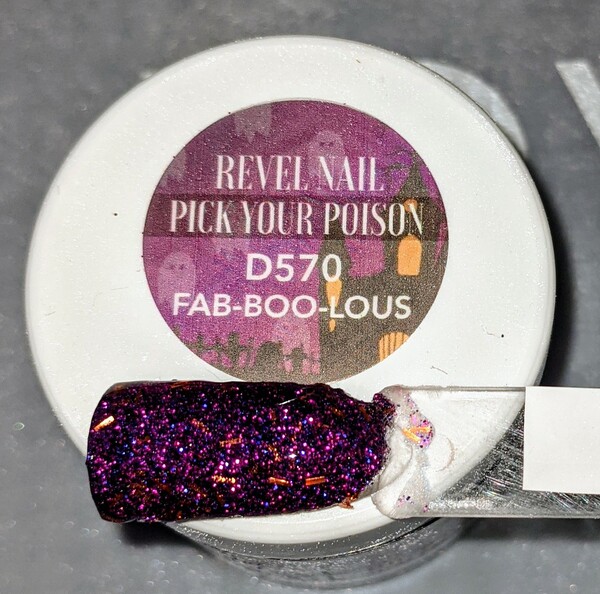 Nail polish swatch / manicure of shade Revel Fab-BOO-Lous
