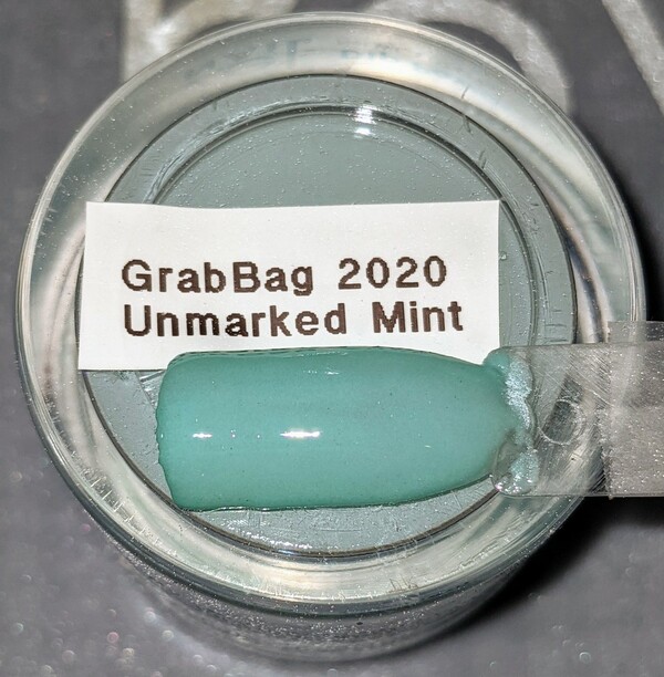 Nail polish swatch / manicure of shade Revel Unmarked Mint