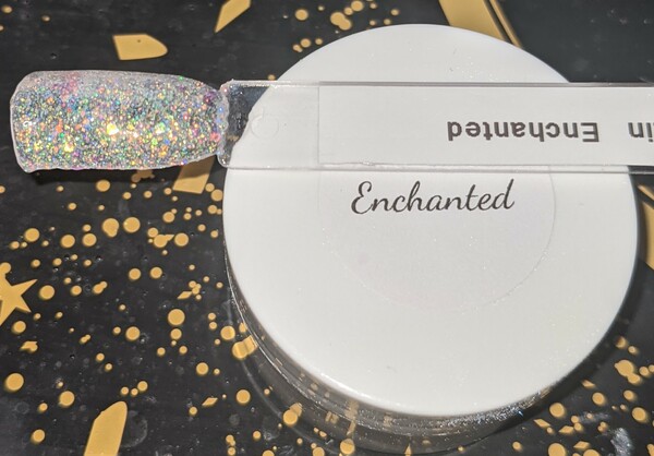 Nail polish swatch / manicure of shade Rocky Mountain Dip Powder Enchanted
