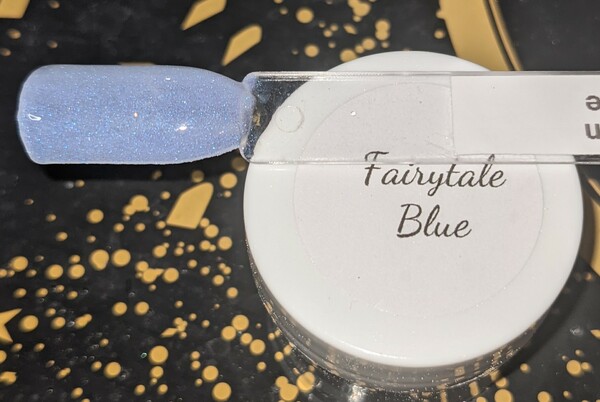 Nail polish swatch / manicure of shade Rocky Mountain Dip Powder Fairytale Blue