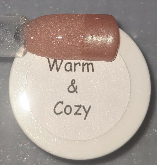 Nail polish swatch / manicure of shade Rocky Mountain Dip Powder Warm and Cozy