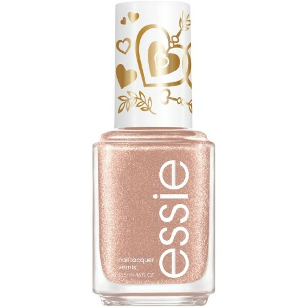 Nail polish swatch / manicure of shade essie Heart of Gold
