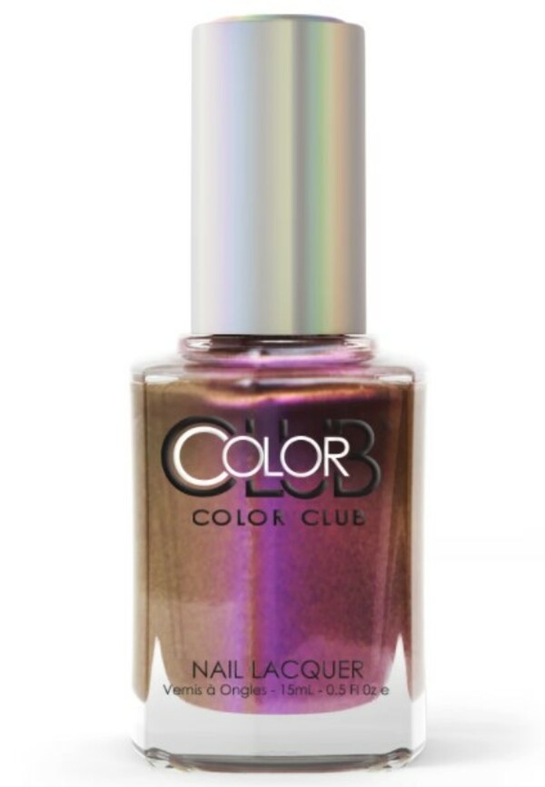 Nail polish swatch / manicure of shade Color Club Purple Haze
