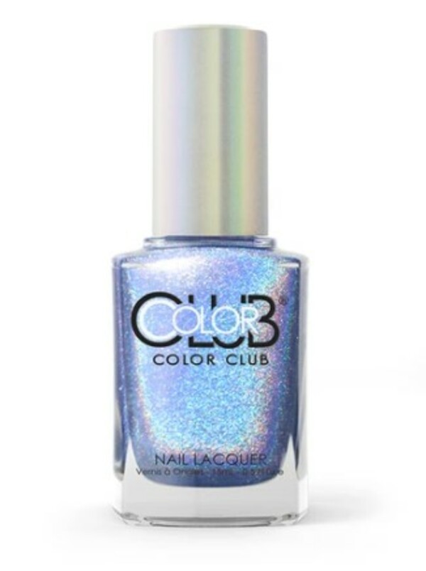 Nail polish swatch / manicure of shade Color Club Crystal Baller