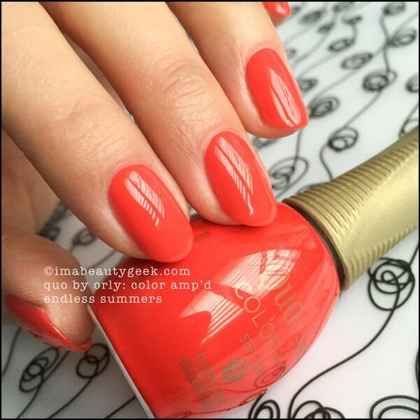 Nail polish swatch / manicure of shade Orly Endless summers