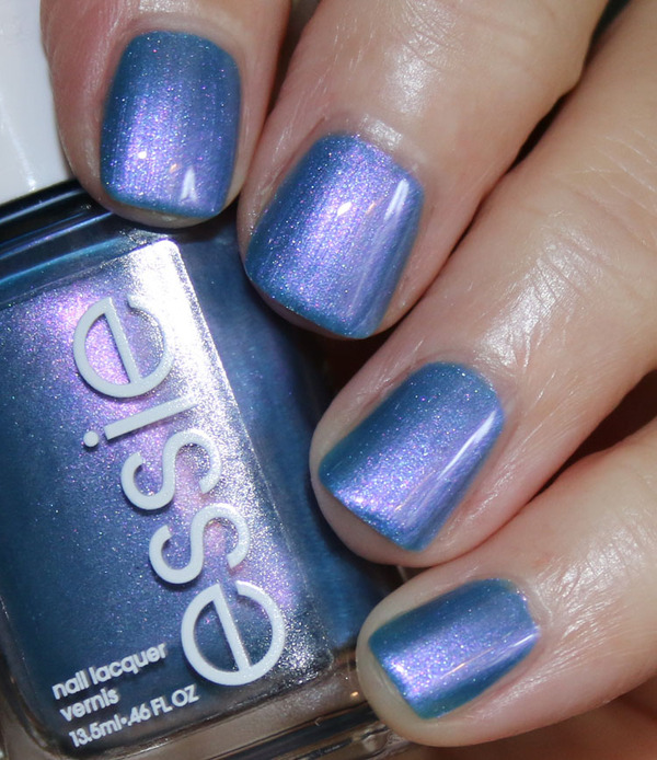 Nail polish swatch / manicure of shade essie Glow with the flow