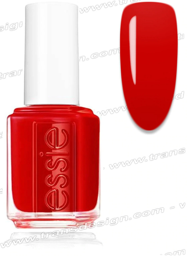 Nail polish swatch / manicure of shade essie Adrenaline brush