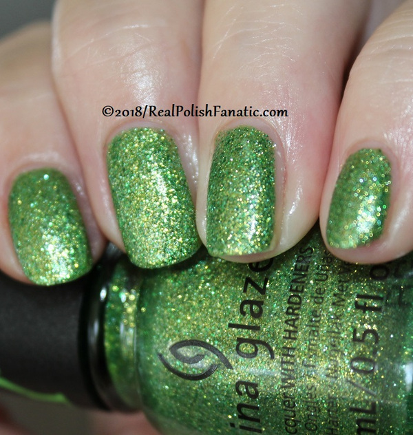 Nail polish swatch / manicure of shade China Glaze Grinchworthy