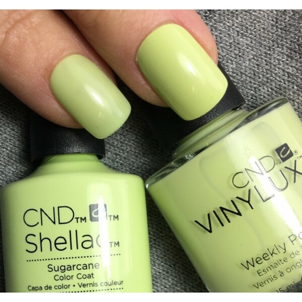 Nail polish swatch / manicure of shade CND Sugarcane