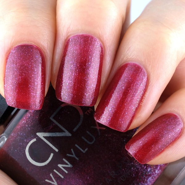 Nail polish swatch / manicure of shade CND Rebellious Ruby