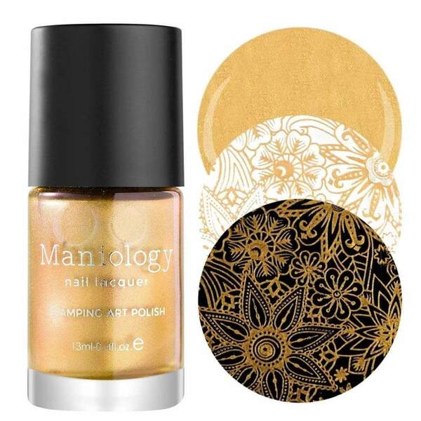 Nail polish swatch / manicure of shade Maniology Heart of Gold