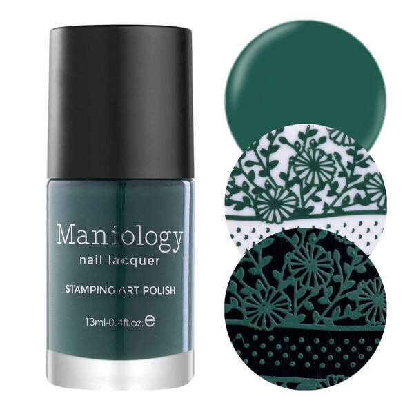 Nail polish swatch / manicure of shade Maniology Green House