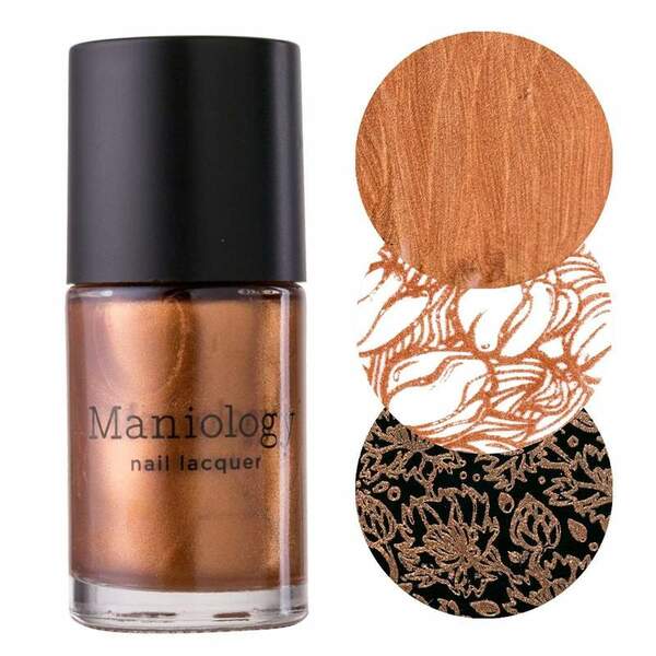 Nail polish swatch / manicure of shade Maniology Spiced Orange