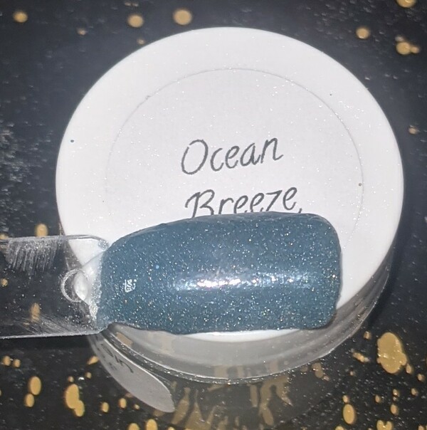 Nail polish swatch / manicure of shade Rocky Mountain Dip Powder Ocean Breeze