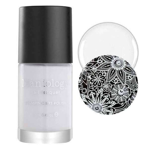Nail polish swatch / manicure of shade Maniology Bam White