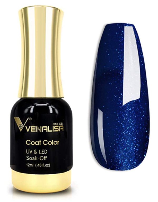 Nail polish swatch / manicure of shade Venalisa Deep Pearly Blue