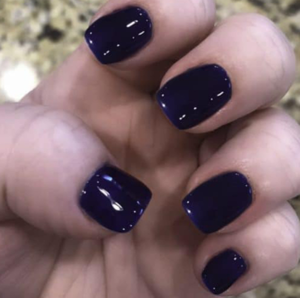Nail polish swatch / manicure of shade Sparkle and Co. Navy Baby